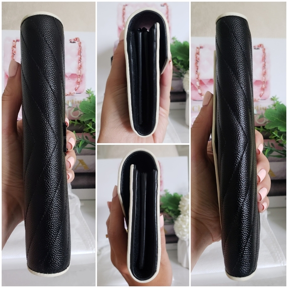 *SOLD* Authentic Pre-owned Yves Saint Laurent Grain De Poudre Envelope Wallet - Picture 9 of 15